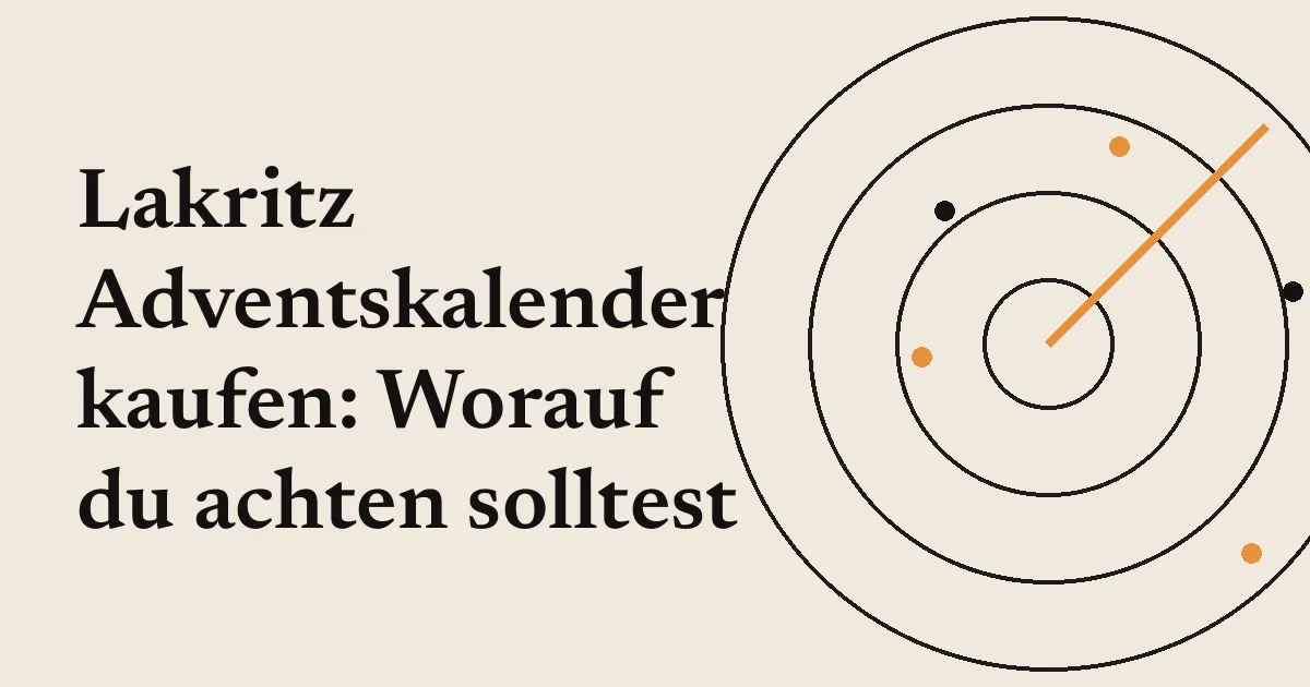 Geöffnetes Türchen eines Adventskalenders mit Lakritz